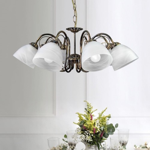 Люстра подвесная 8 плафонов Петрасвет производство Россия S2011-8