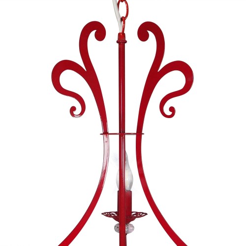 Люстра красная подвесная 3 рожковая дизайнерская S3129-3