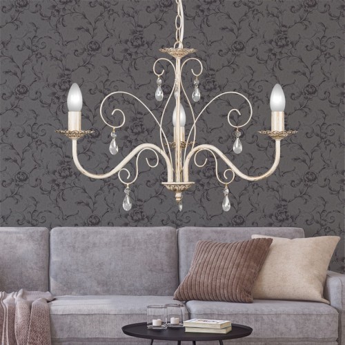 Люстра с хрусталем подвесная 3 лампы S1010-3