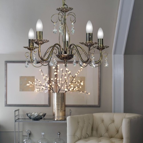 Люстра с хрусталем подвесная 5 ламп S8067-5