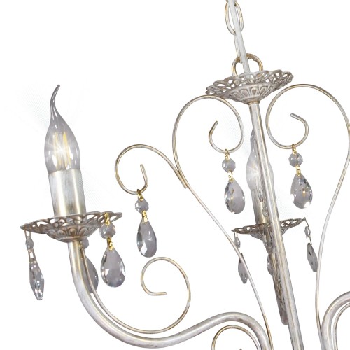 Люстра большая с хрусталем подвесная 3 ламп S1055-3