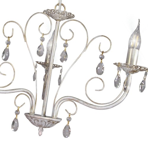 Люстра большая с хрусталем подвесная 3 ламп S1055-3