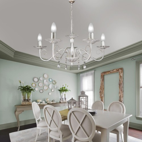 Люстра подвесная с хрусталем 5 ламп S1019-5