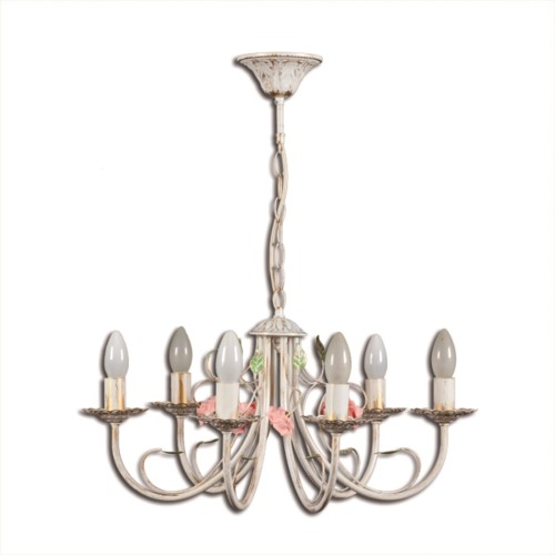 Люстра подвесная с цветами 6 ламп S1017-6