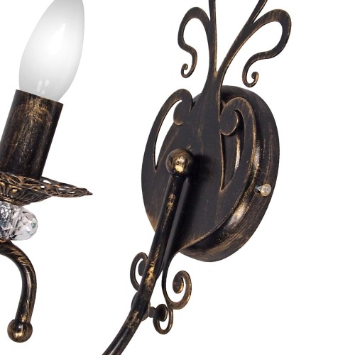 Бра хрусталь черная настенные свечи дизайнерские S3125-1