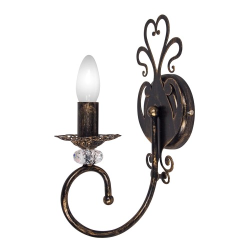 Бра хрусталь черная настенные свечи дизайнерские S3125-1