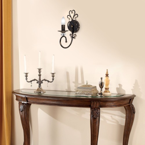 Бра хрусталь черная настенные свечи дизайнерские S3125-1