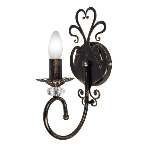 Бра хрусталь черная настенные свечи дизайнерские S3125-1