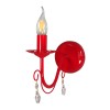 Бра настенные красные с хрустальными подвескамия S1242-1