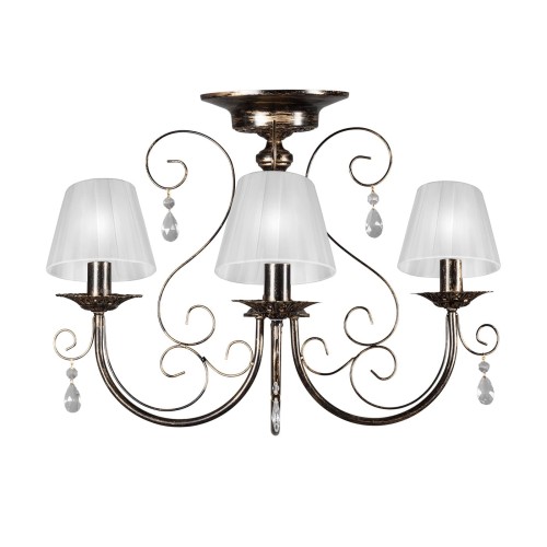 Люстра классика потолочная 3 лампы с абажурами S1011-3